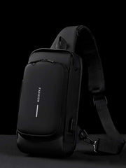 Bandolera antirrobo hombre compacta USB