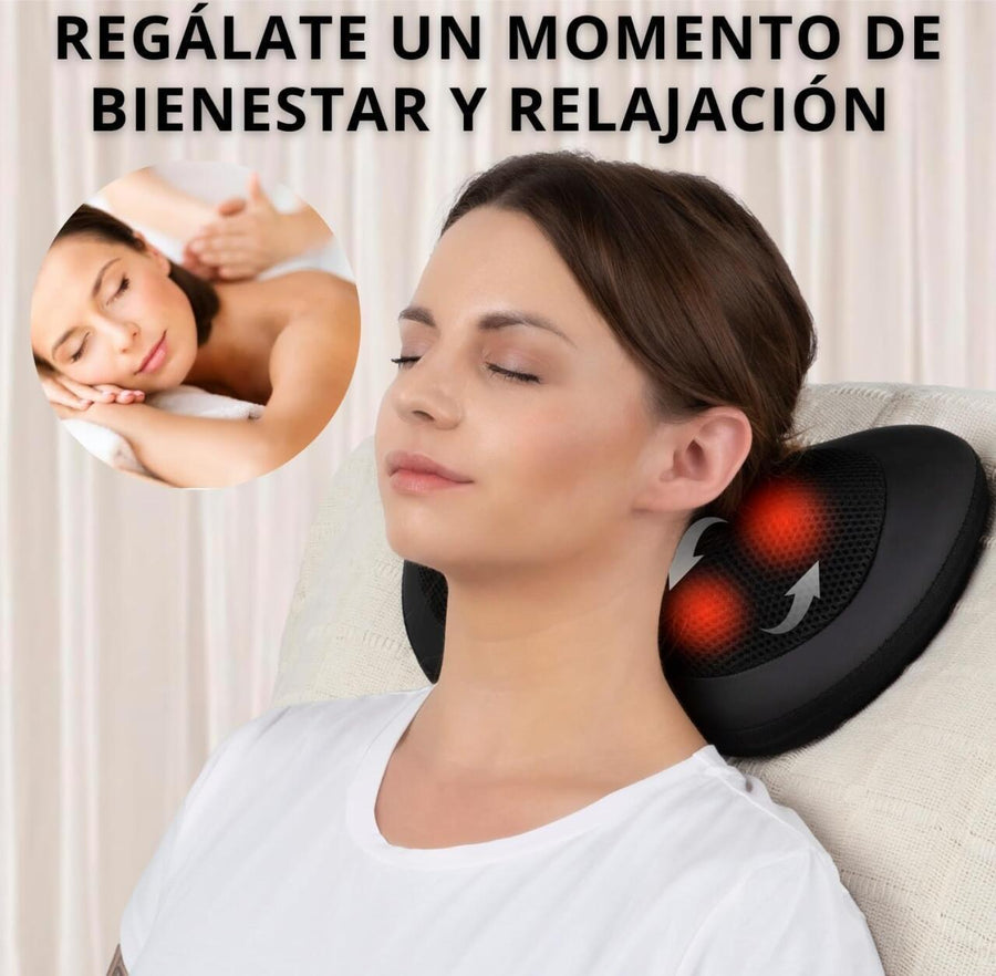 Masajeador shiatsu con calor portátil