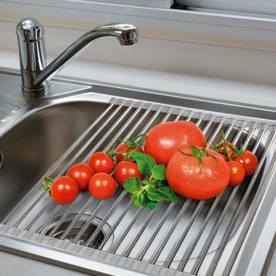 Escurridor de platos plegable acero inox