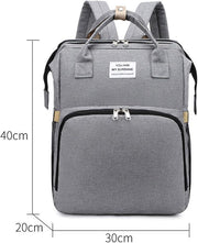 Mochila pañales plegable con cambiador