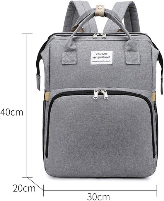 Mochila pañales plegable con cambiador