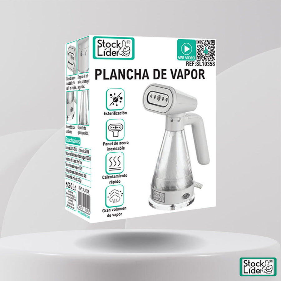 Plancha de vapor compacta para arrugas
