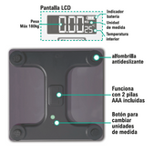 Báscula digital precisa con pantalla LCD