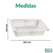 Bandeja de nevera ajustable para ordenar más
