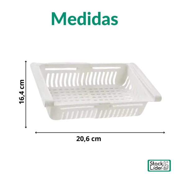 Bandeja de nevera ajustable para ordenar más