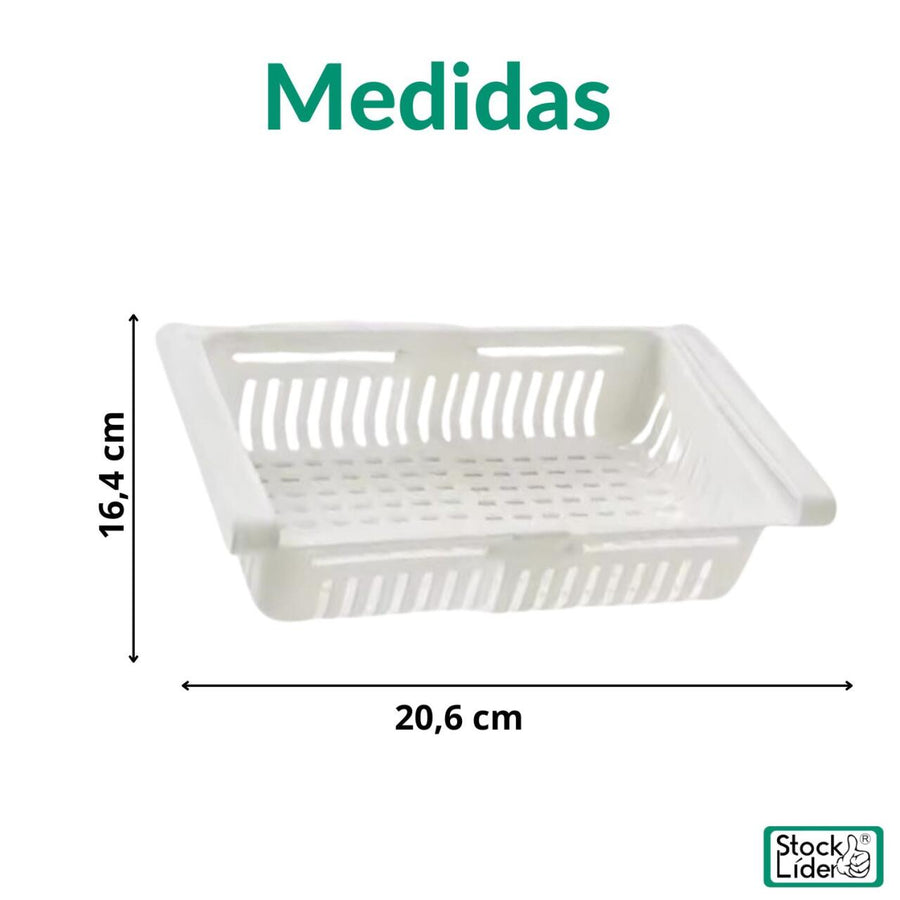 Bandeja de nevera ajustable para ordenar más