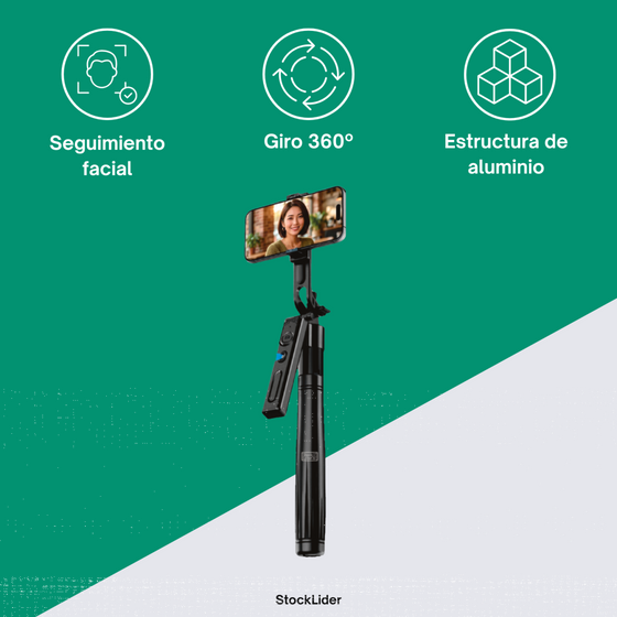 Palo selfie inteligente con seguimiento facial