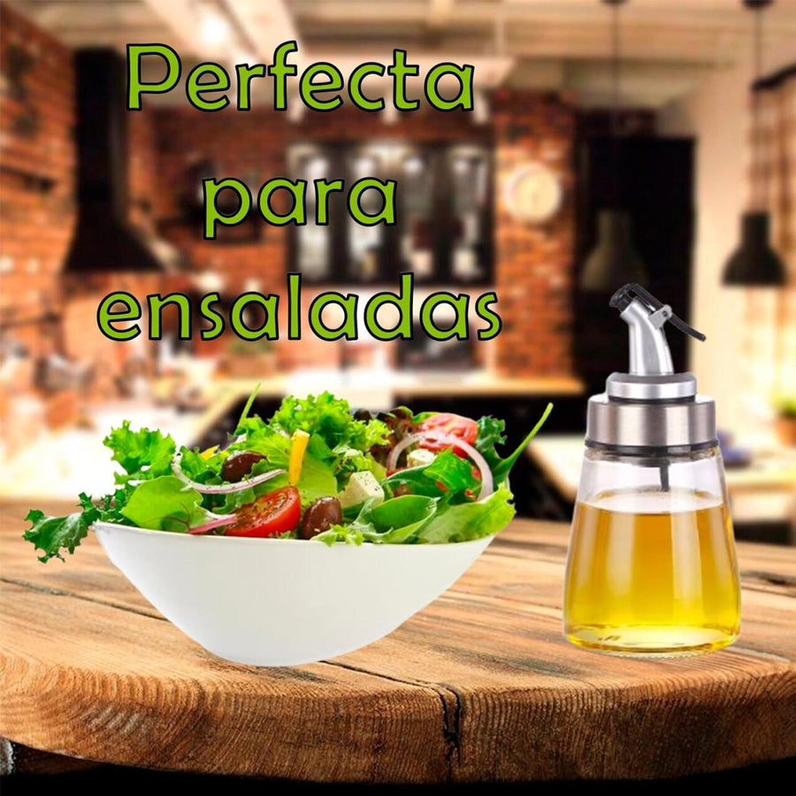 Dispensador de aceite antigoteo de vidrio