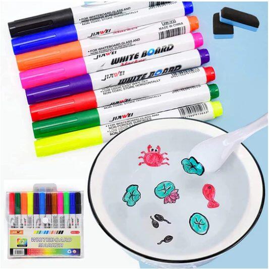 Rotuladores de agua 12 pcs para dibujos flotantes
