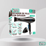 Secador de pelo con difusor para peinar en casa