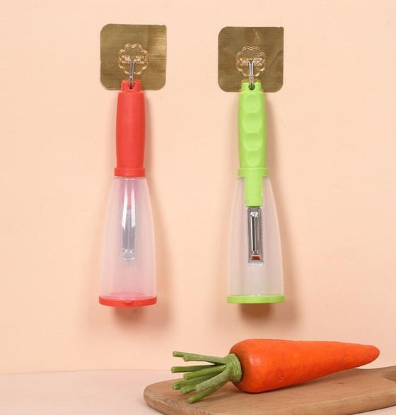 Pelador con contenedor para cocina