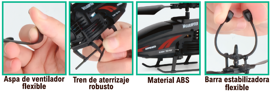 Helicóptero con mando LED fácil de volar
