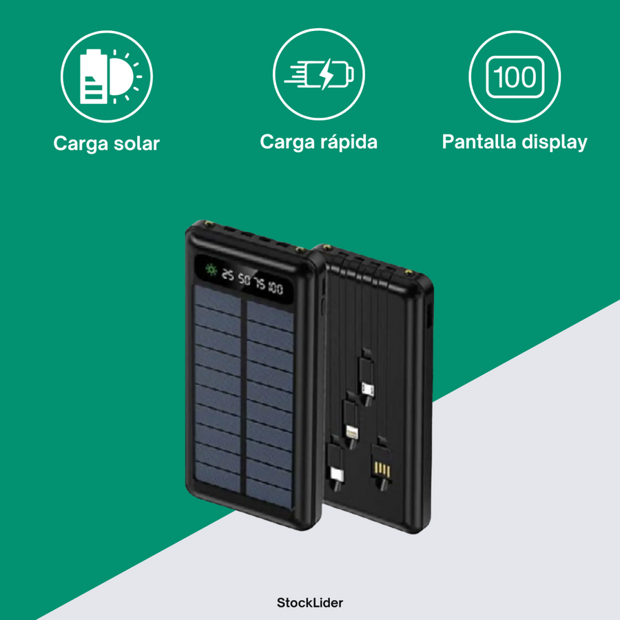 Powerbank solar 10000 mAh portátil