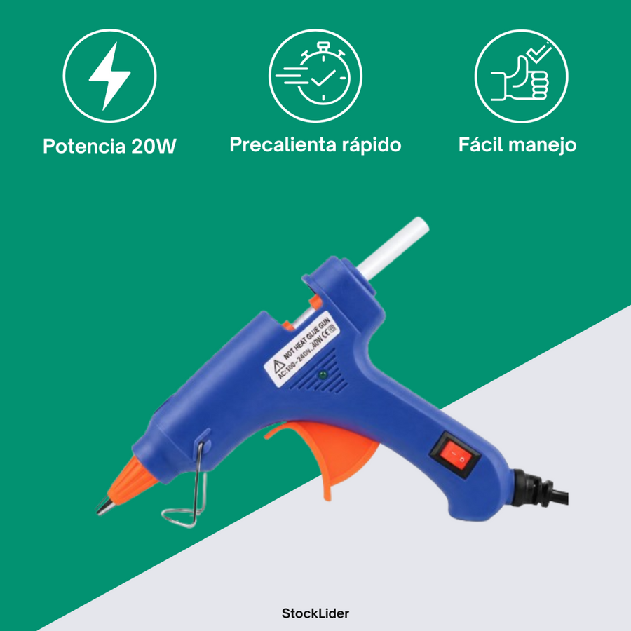Pistola termofusible para manualidades