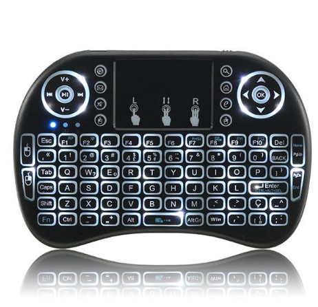 Mini teclado inalámbrico con touchpad LED