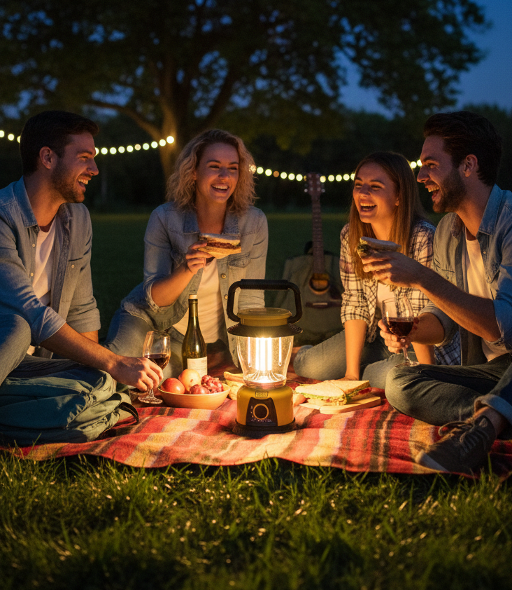 Lámpara camping portátil regulable