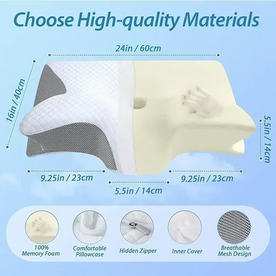 Almohada cervical viscoelástica ergonómica