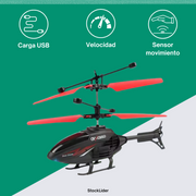 Helicóptero con mando LED fácil de volar