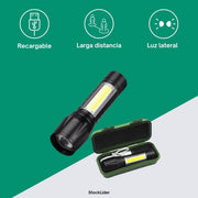 Mini linterna táctica USB compacta