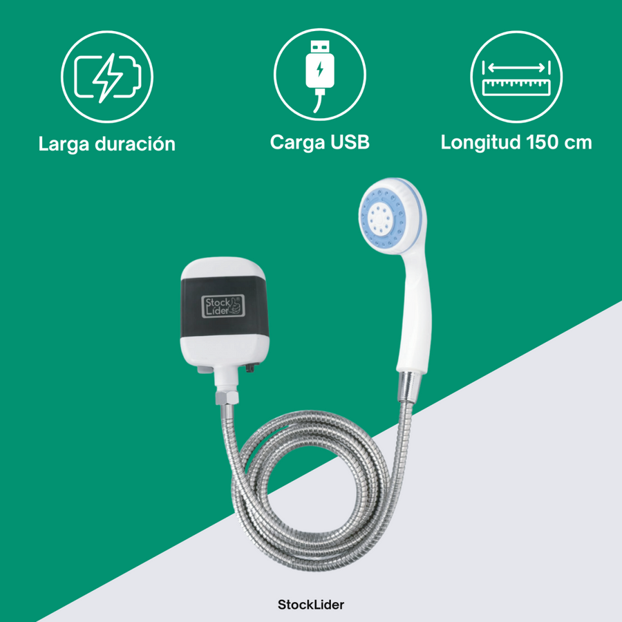 Ducha portátil recargable para camping