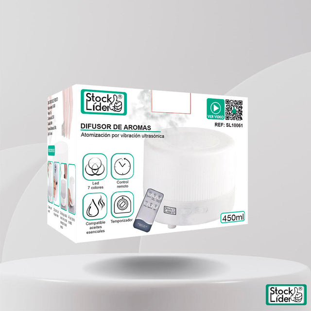 Humidificador con mando y luz LED
