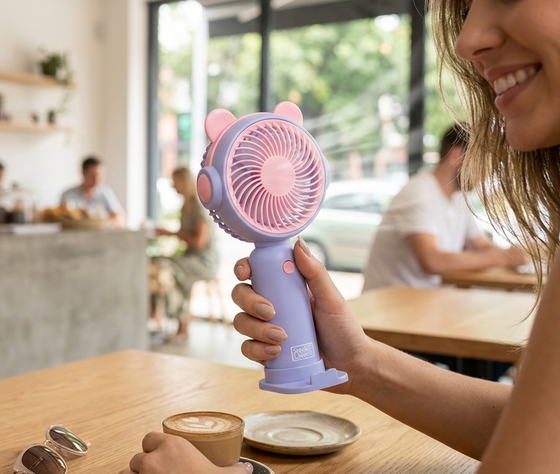 Ventilador portátil compacto con soporte