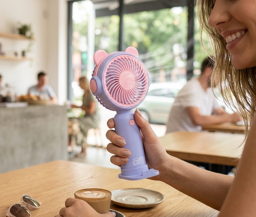 Ventilador portátil compacto con soporte