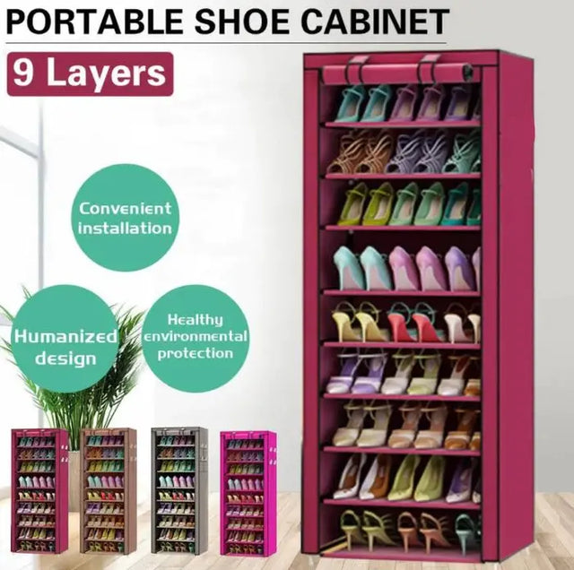 Zapatero con cremallera de gran capacidad