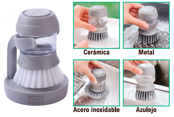 Cepillo con dispensador para limpiar mejor