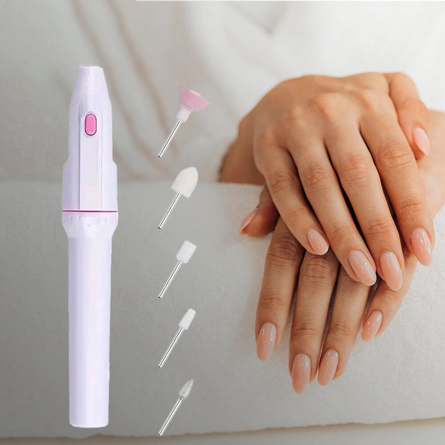 Set manicura eléctrica 5 en 1 con luz LED