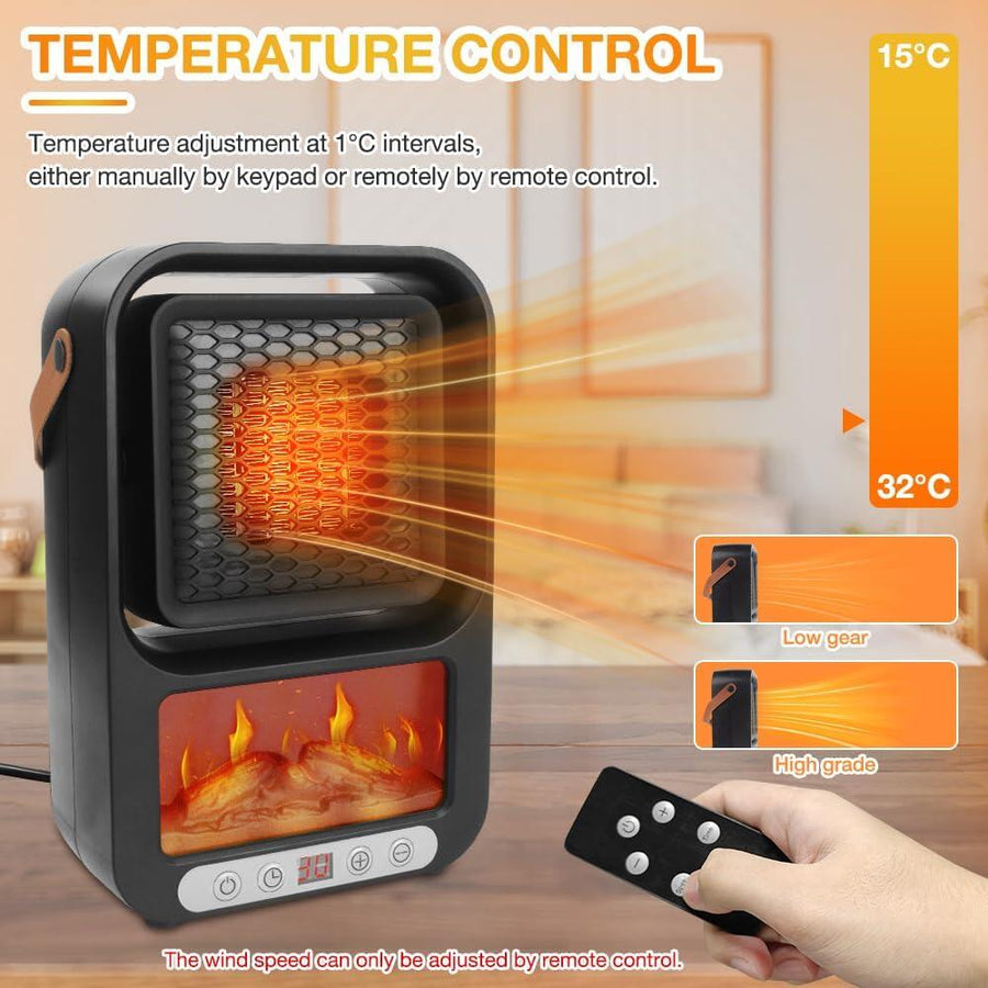 Mini calefactor portátil con mando