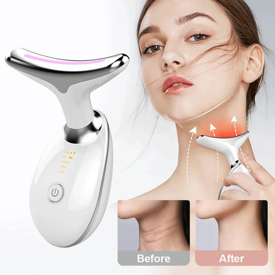 Masajeador antiarrugas facial LED 7 luces