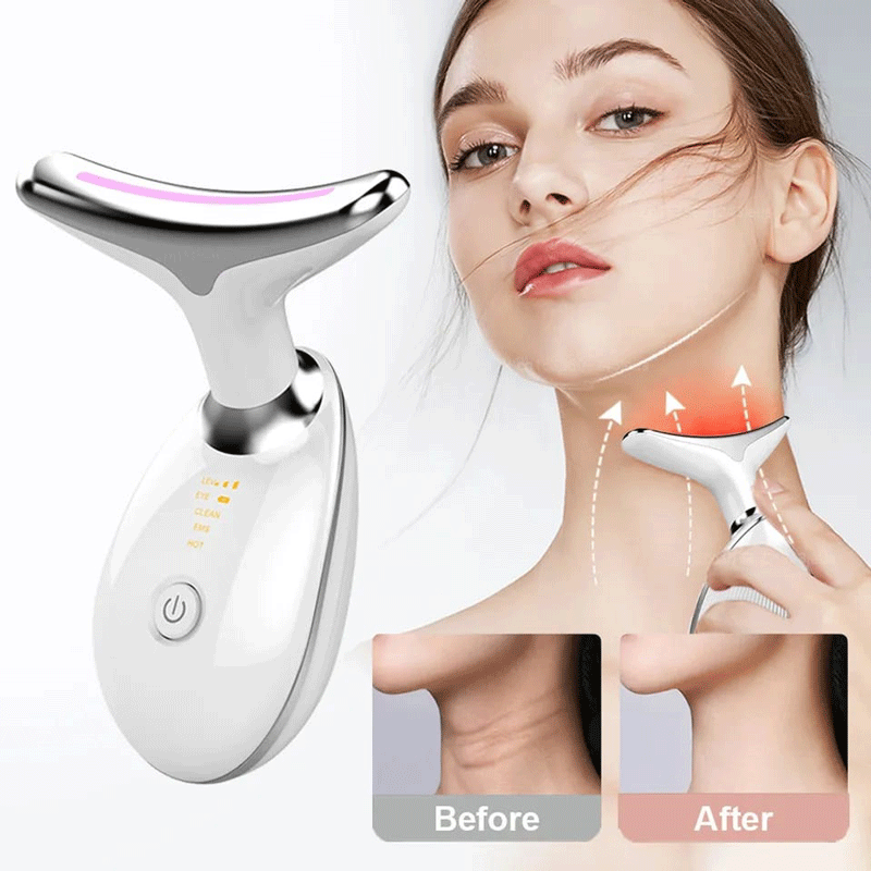 Masajeador antiarrugas facial LED 7 luces
