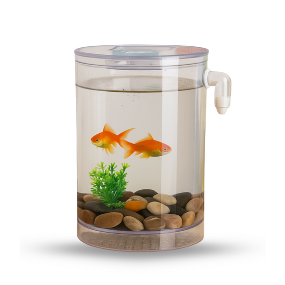 Acuario con limpieza integrada y LED