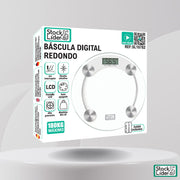 Báscula digital redonda de baño precisa