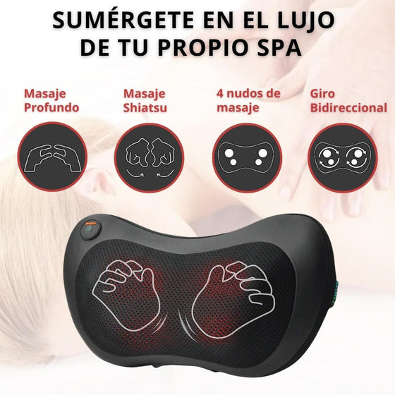 Masajeador shiatsu con calor portátil