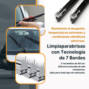 Recambio universal limpiaparabrisas 7 bordes