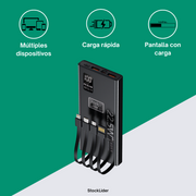 Powerbank carga rápida 10000mAh compacta