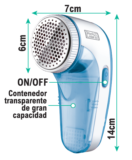 Quitapelusas eléctrico para ropa y hogar