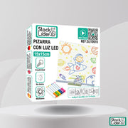 Pizarra con luz LED 15x15 para dibujar