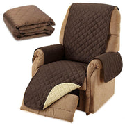 Funda de sillón reversible blanco marrón