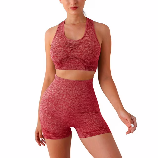 Conjunto deportivo mujer rojo 2 piezas