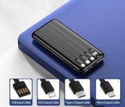 Powerbank inalámbrico con cables integrados