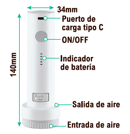 Bomba de vacío inalámbrica para ropa