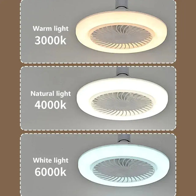 Lámpara ventilador techo E27 LED