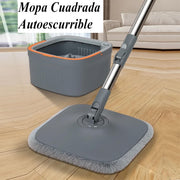 Mopa cuadrada giratoria con cubo separador