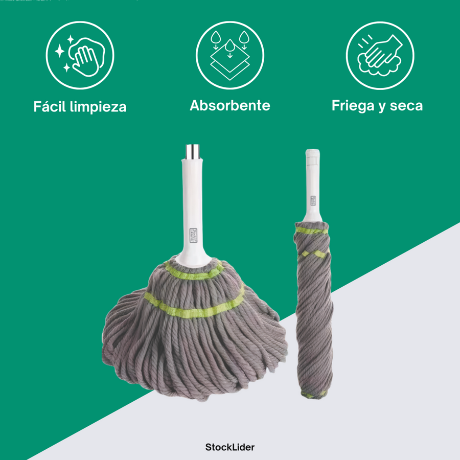 Fregona con escurridor para limpiar fácil