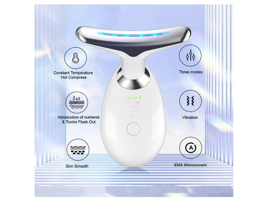 Masajeador facial EMS con LED 3 en 1