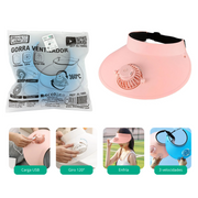 Gorra ventilador recargable USB