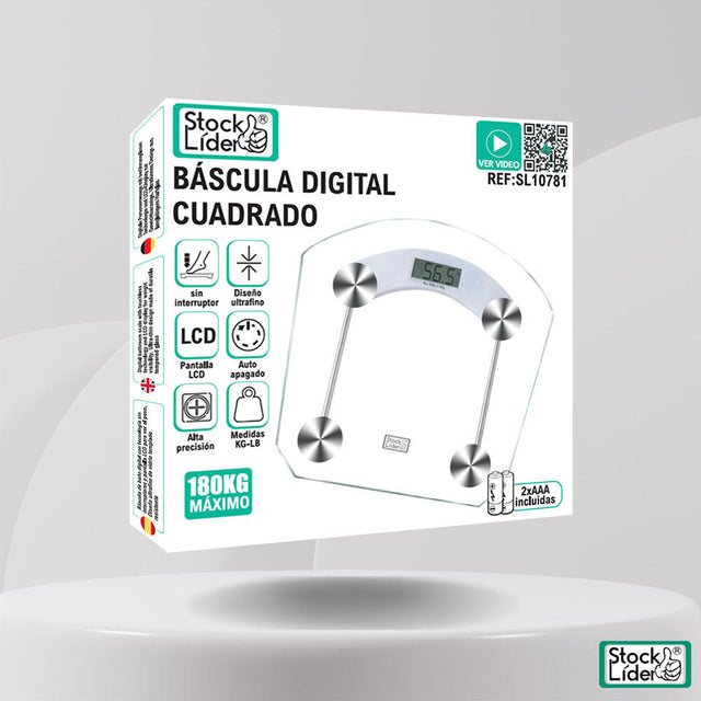 Báscula digital cuadrada de baño